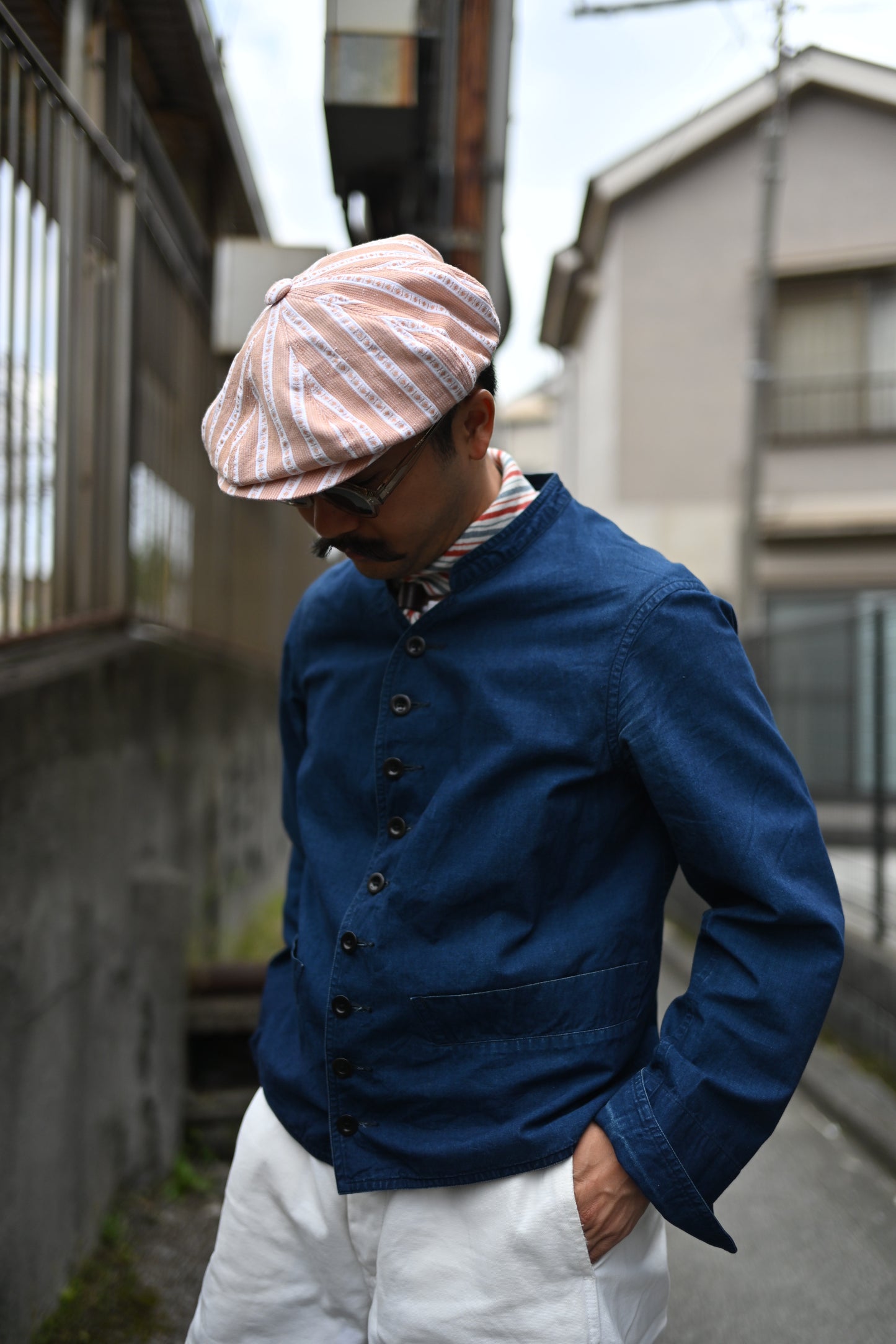 Worker linen casquette