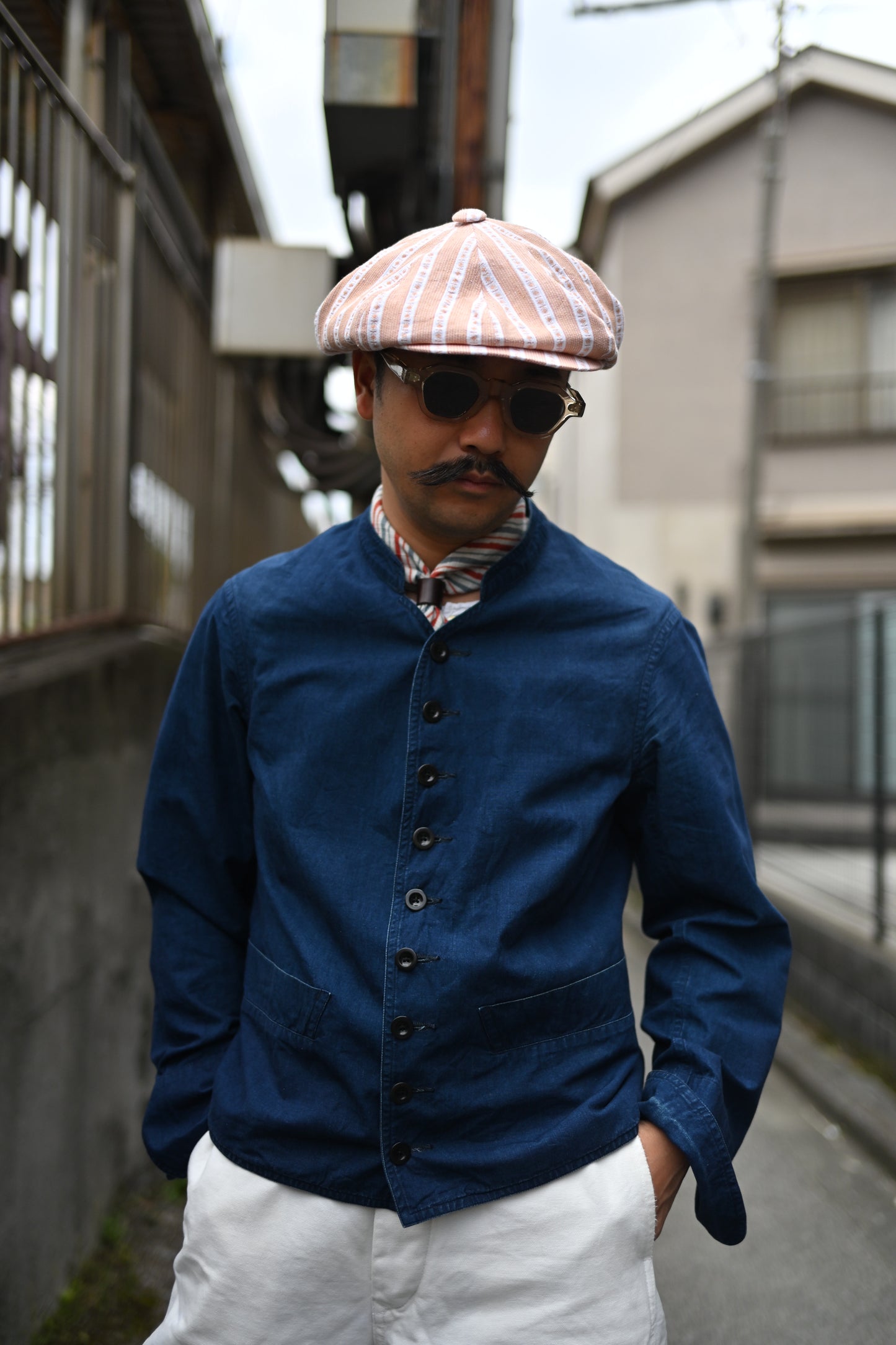 Worker linen casquette