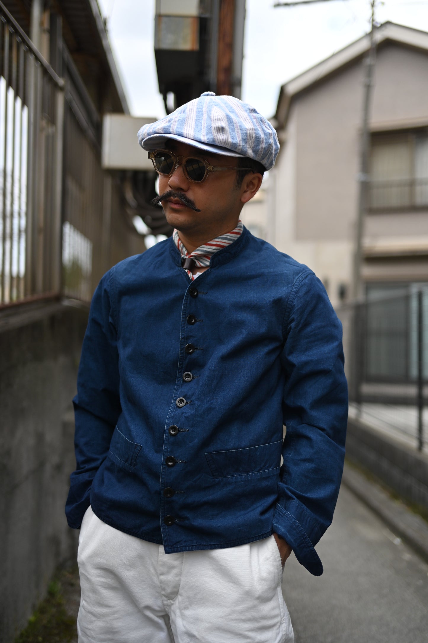 Worker linen casquette