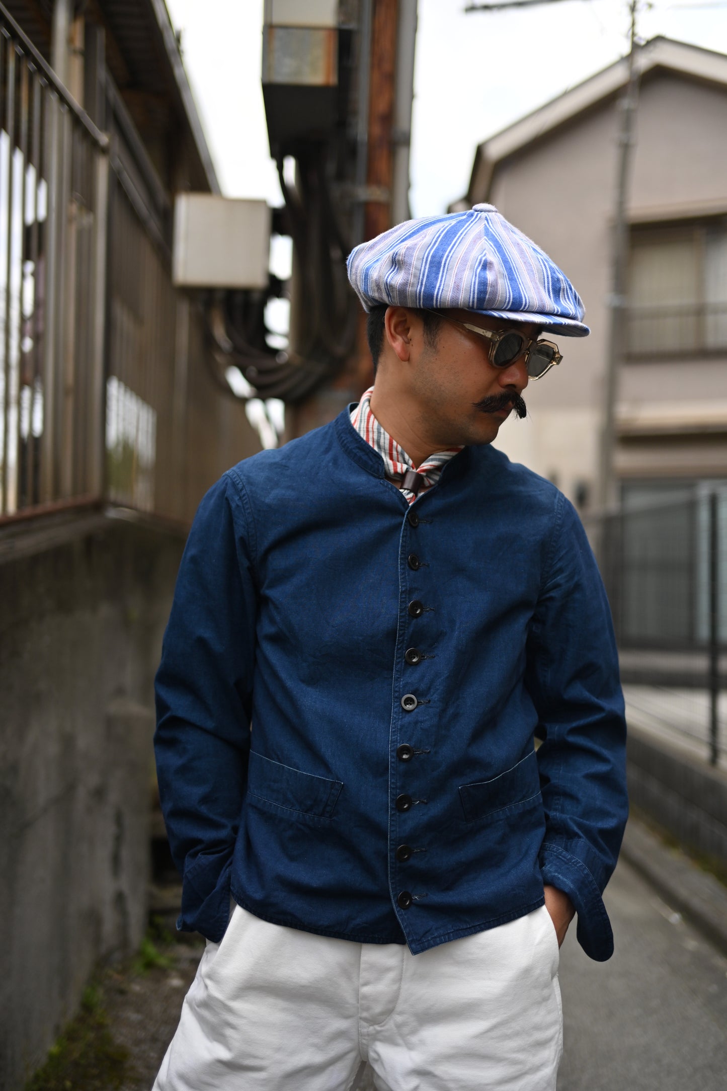 Worker linen casquette