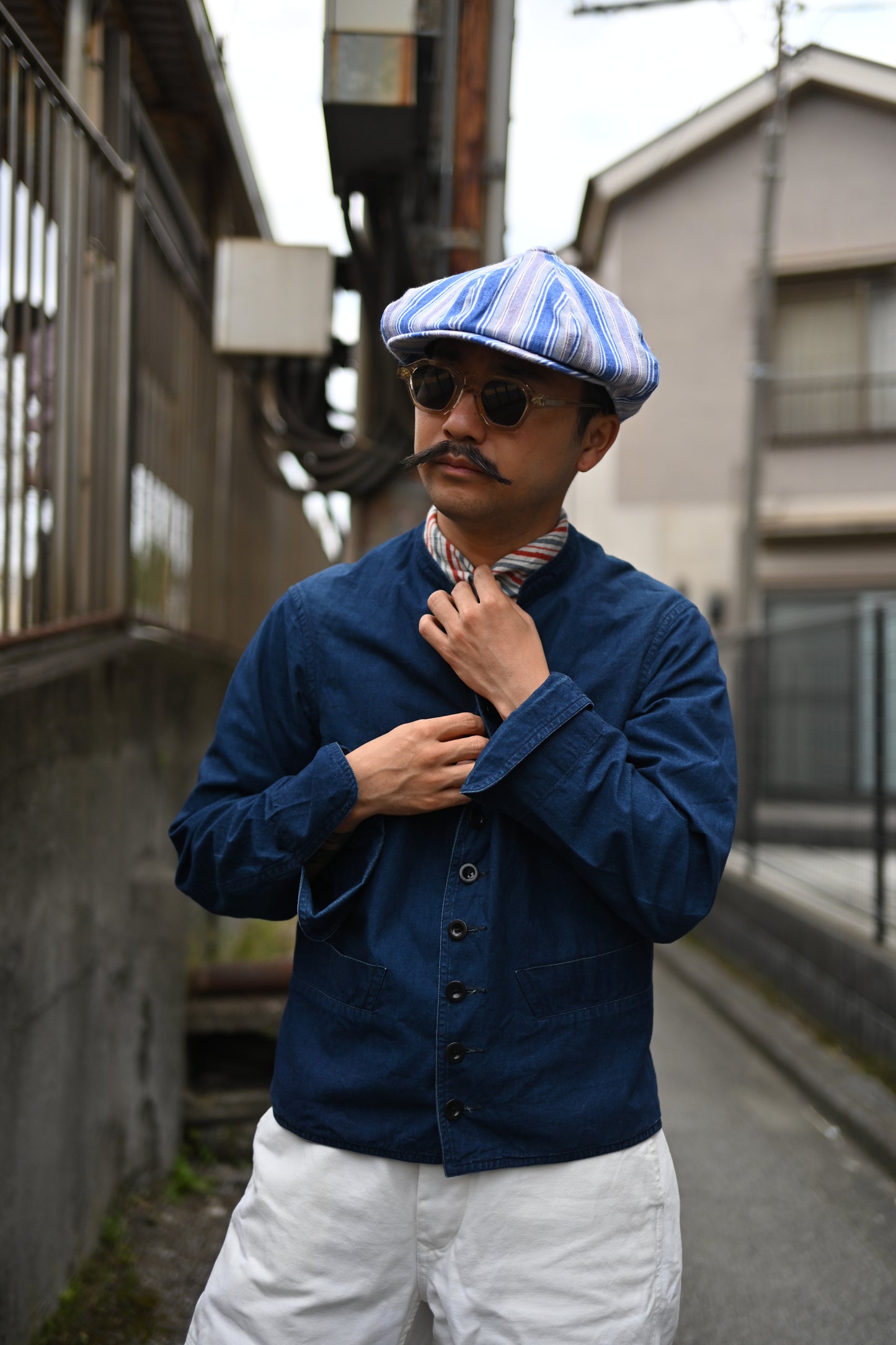 Worker linen casquette