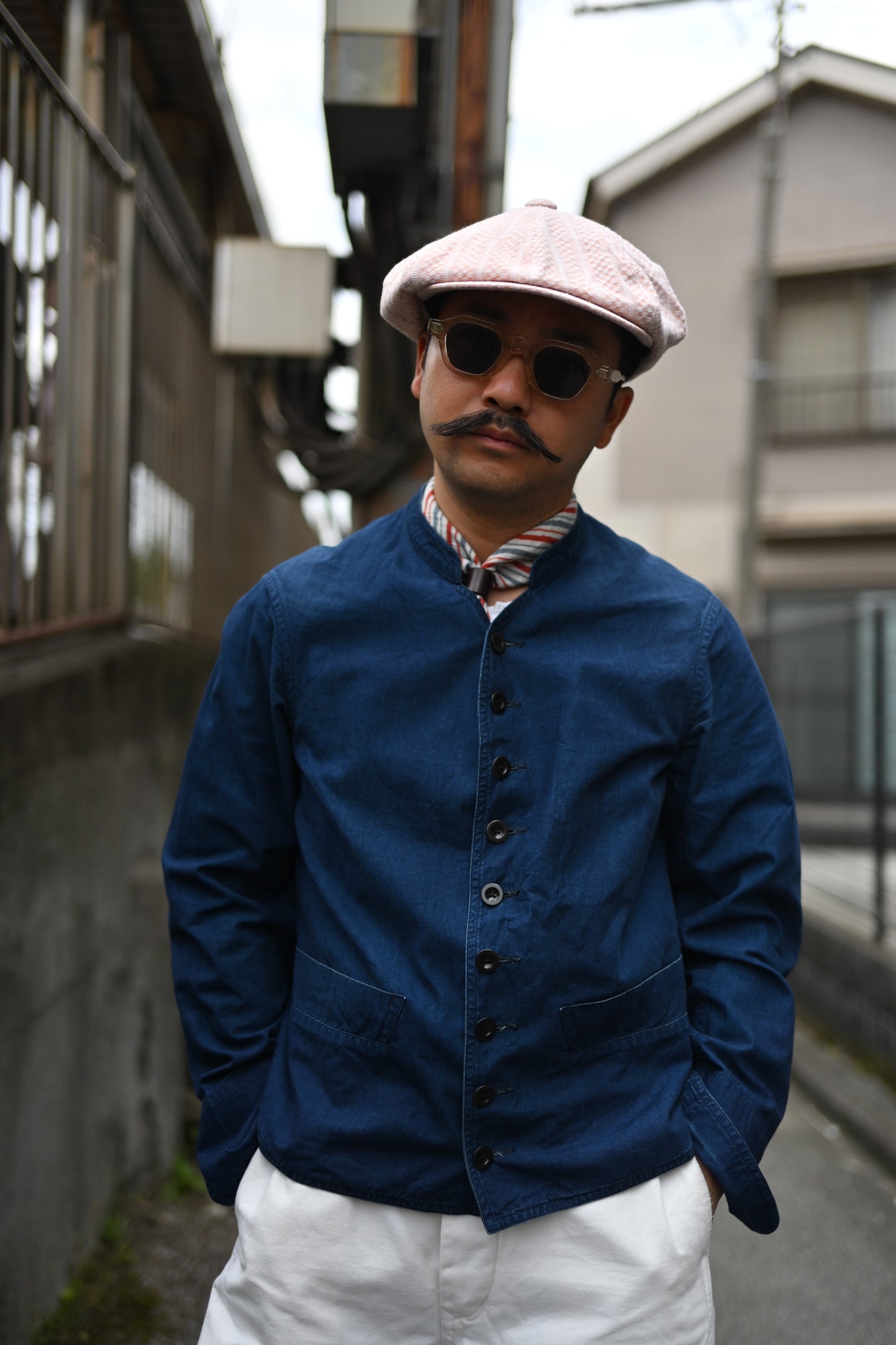 Worker linen casquette