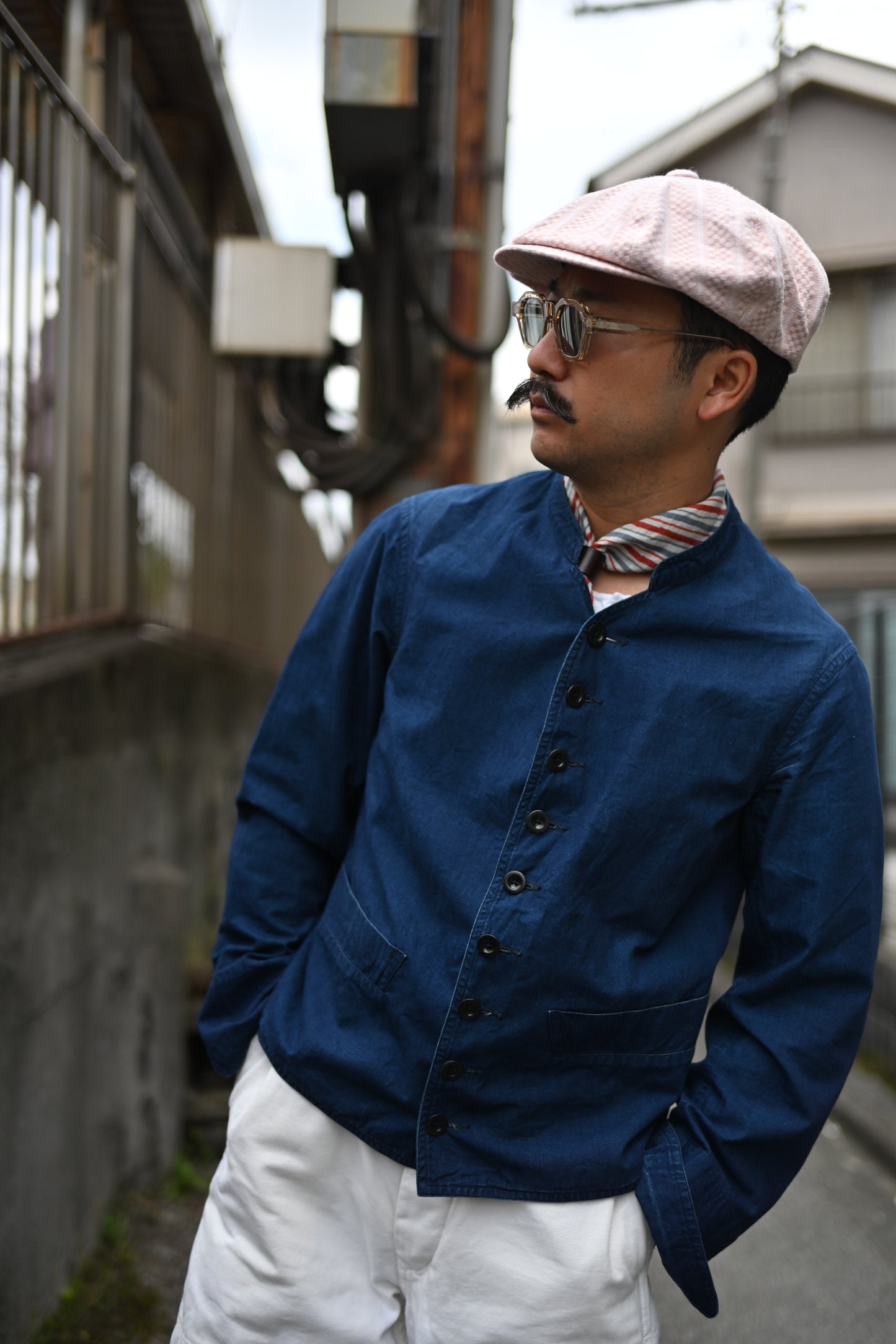 Worker linen casquette