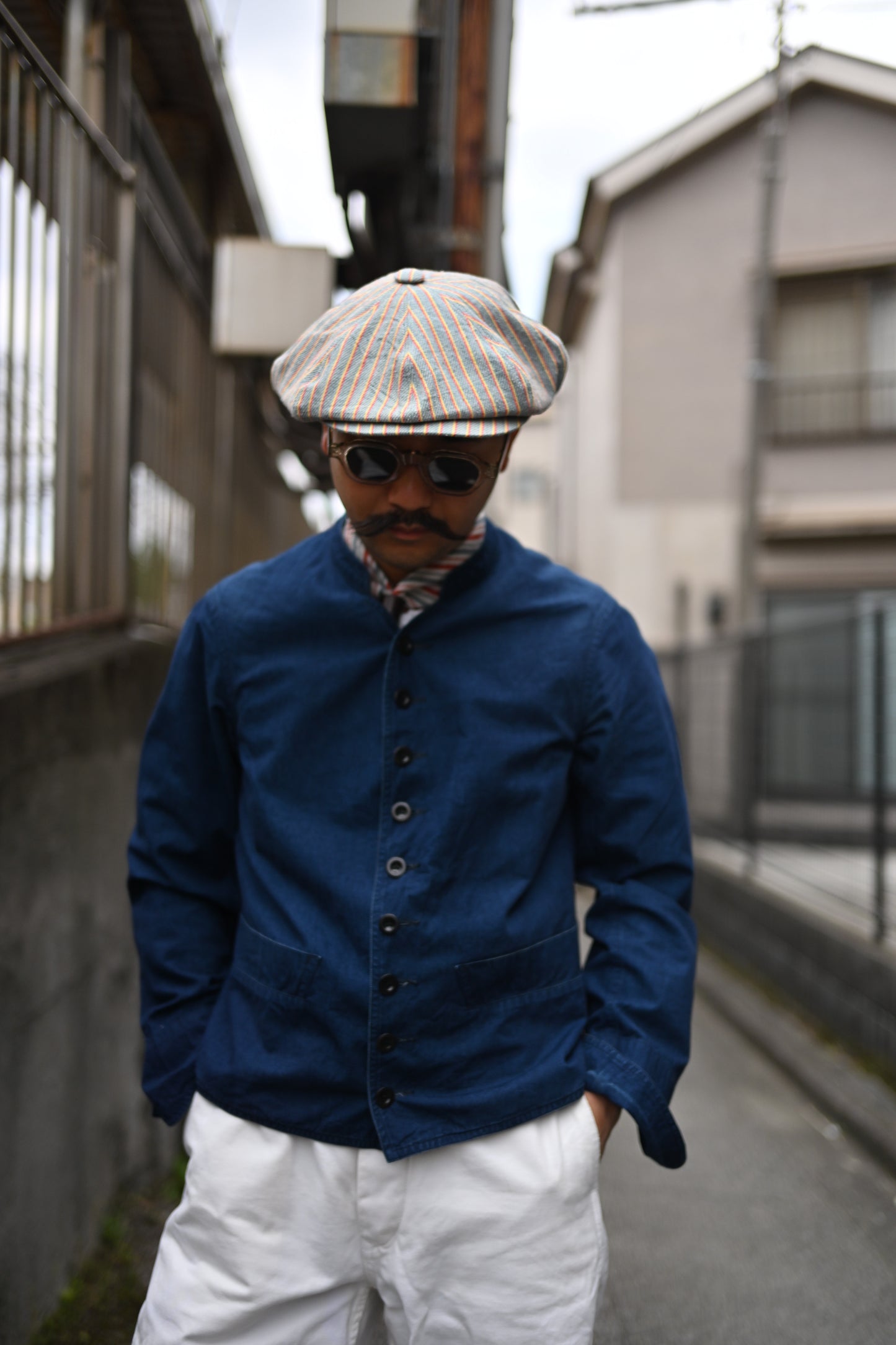 Worker linen casquette