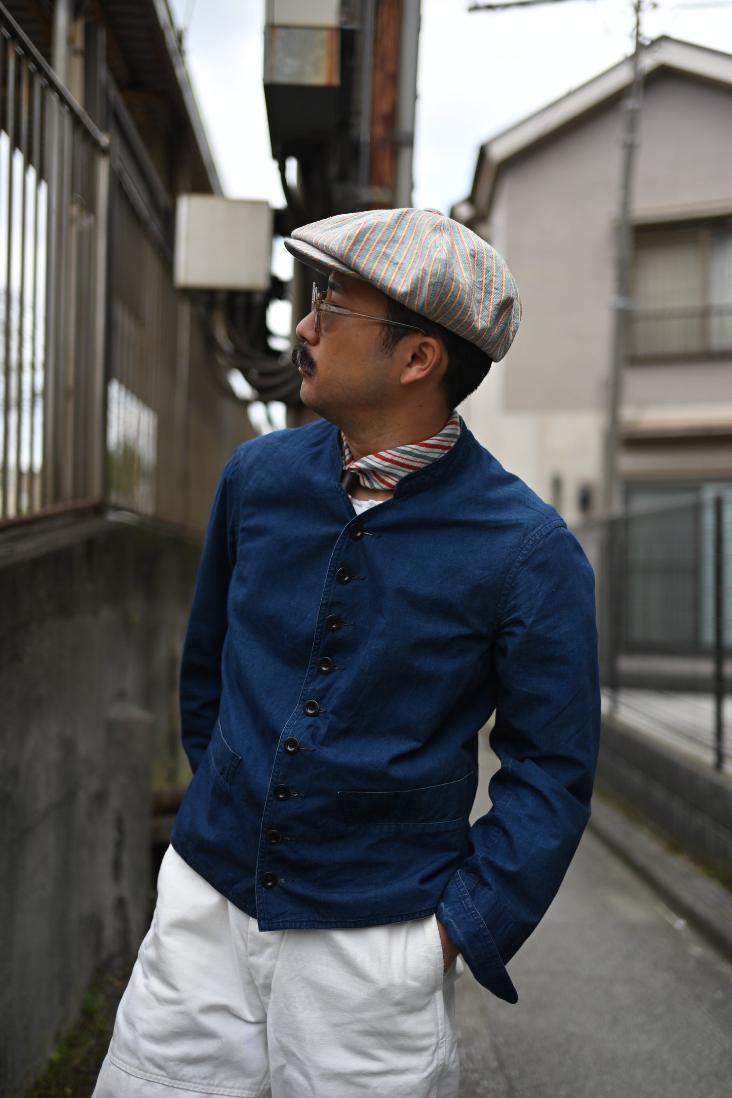Worker linen casquette