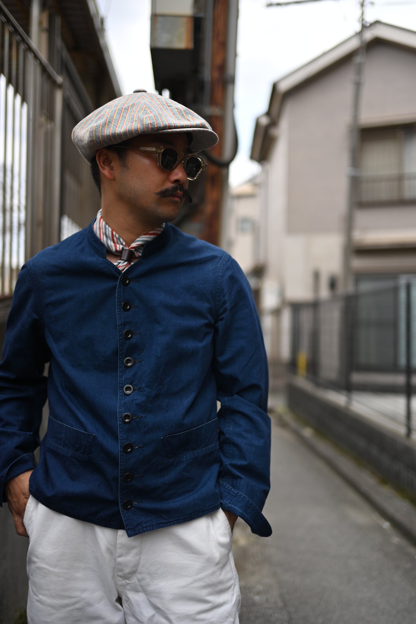 Worker linen casquette