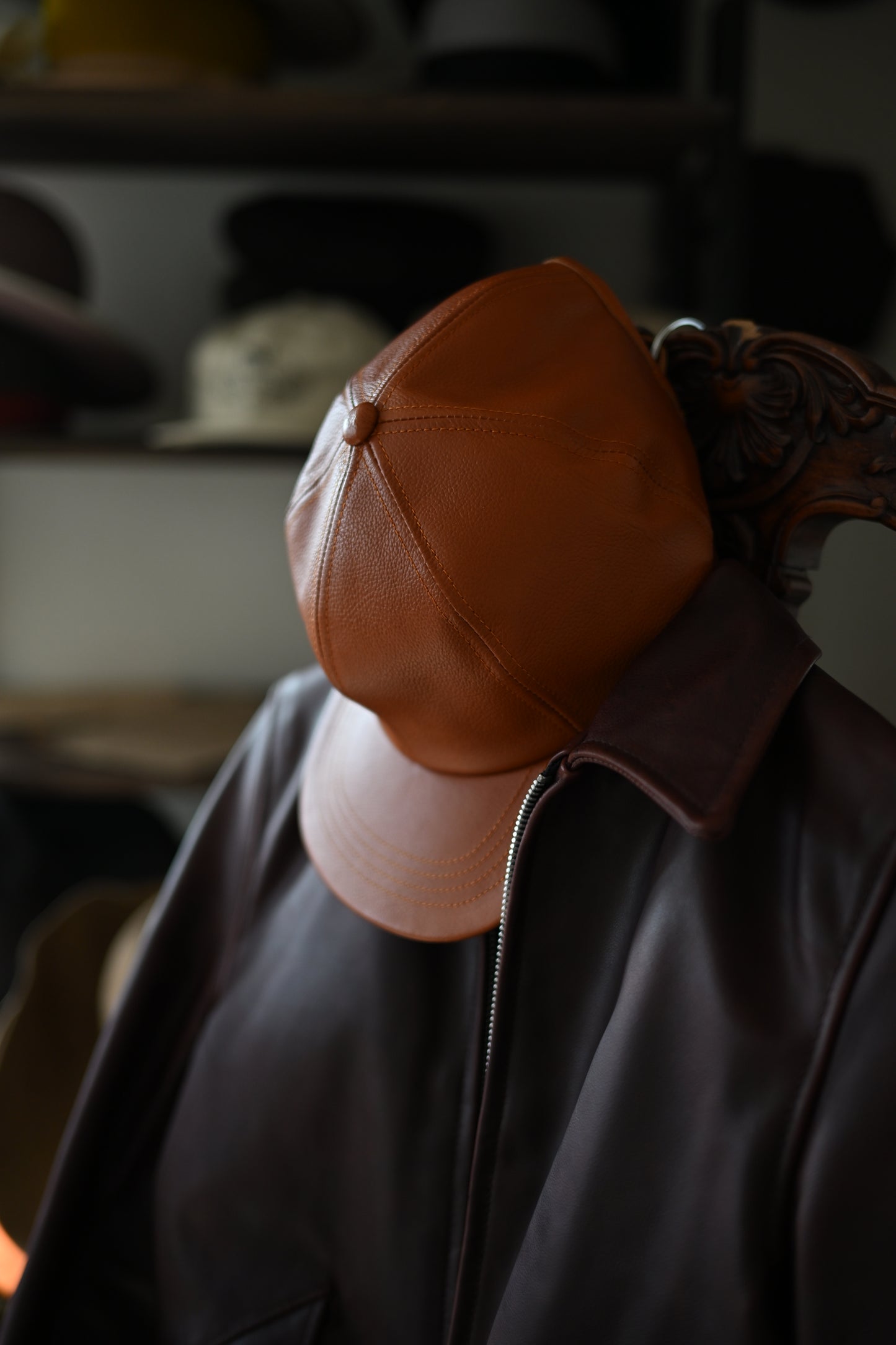 Albert Leather Cap