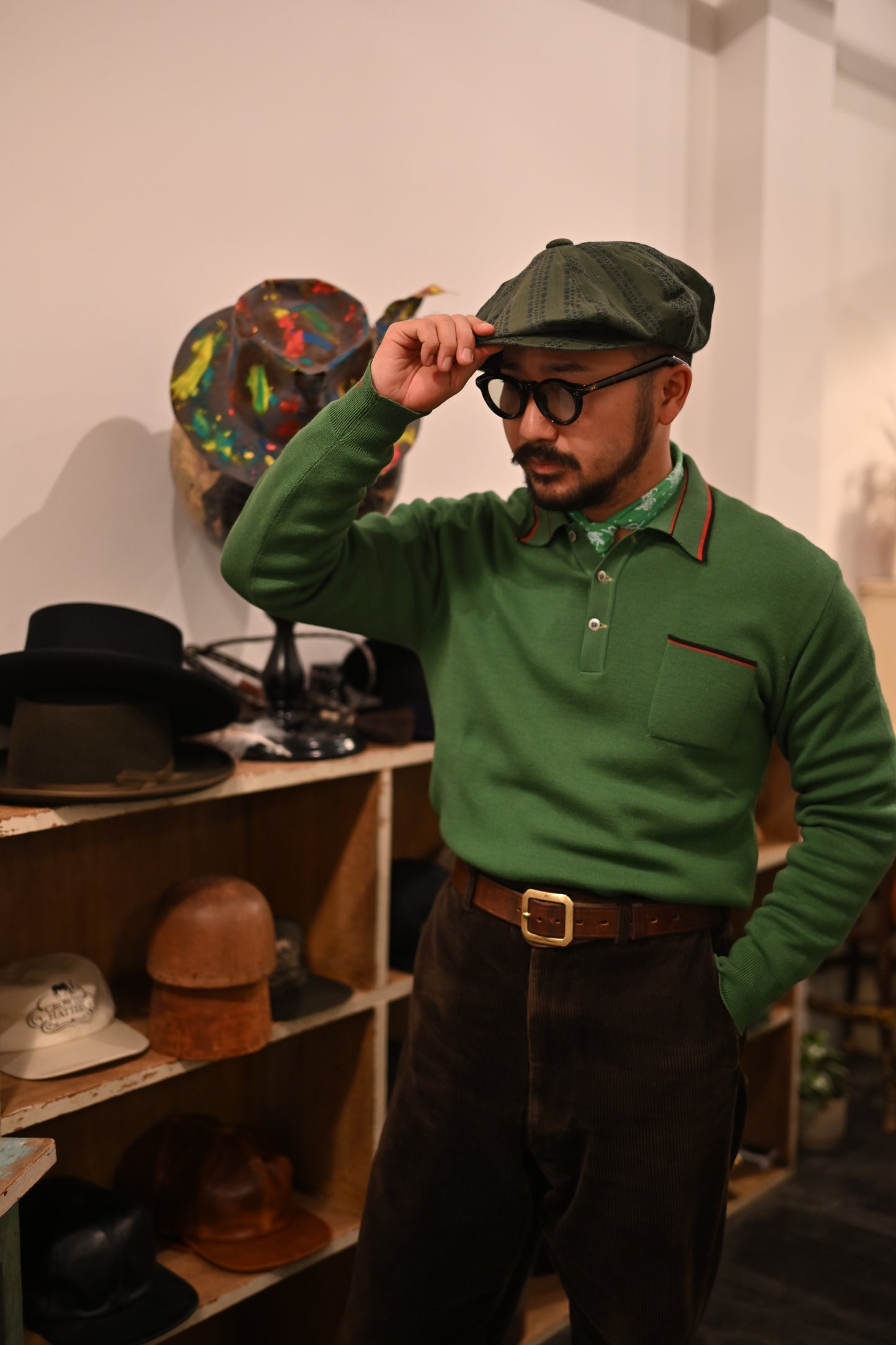 Worker linen casquette