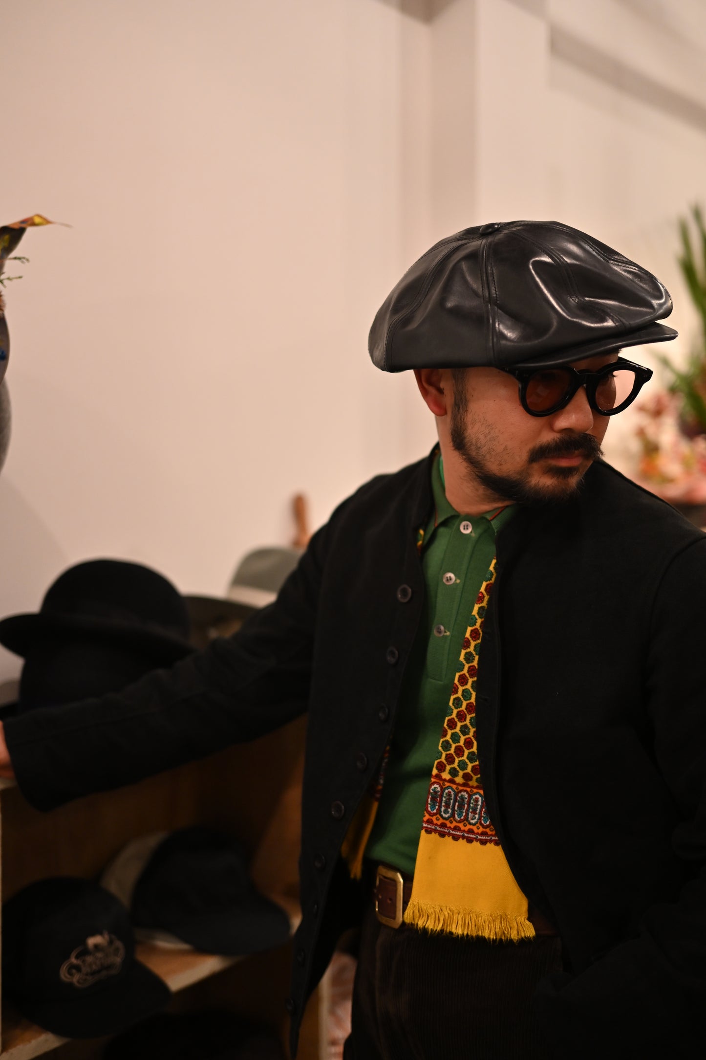 Worker Leather Casquette