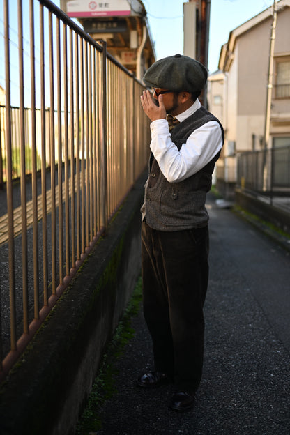 Worker tweed casquette