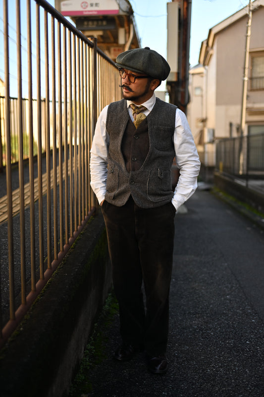 Worker tweed casquette