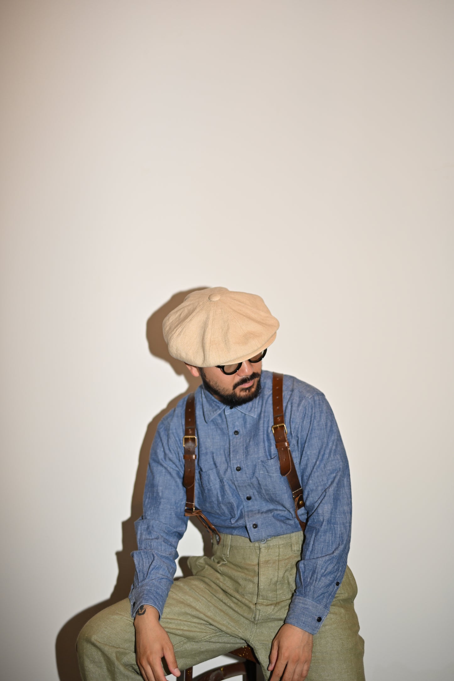 Worker linen casquette