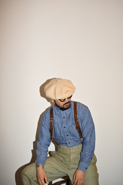 Worker linen casquette