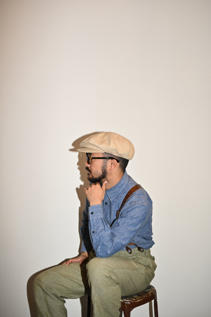 Worker linen casquette