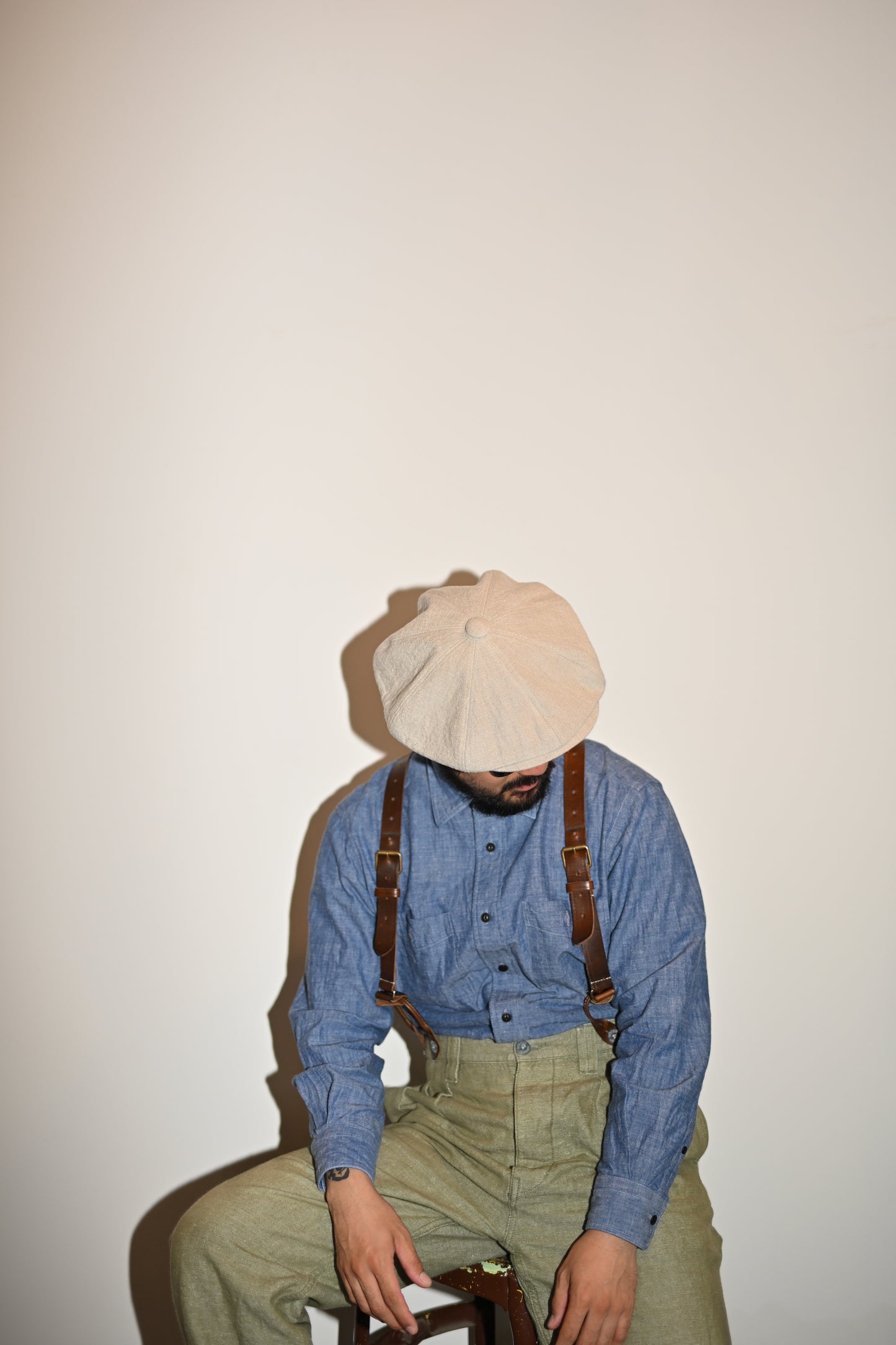 Worker linen casquette