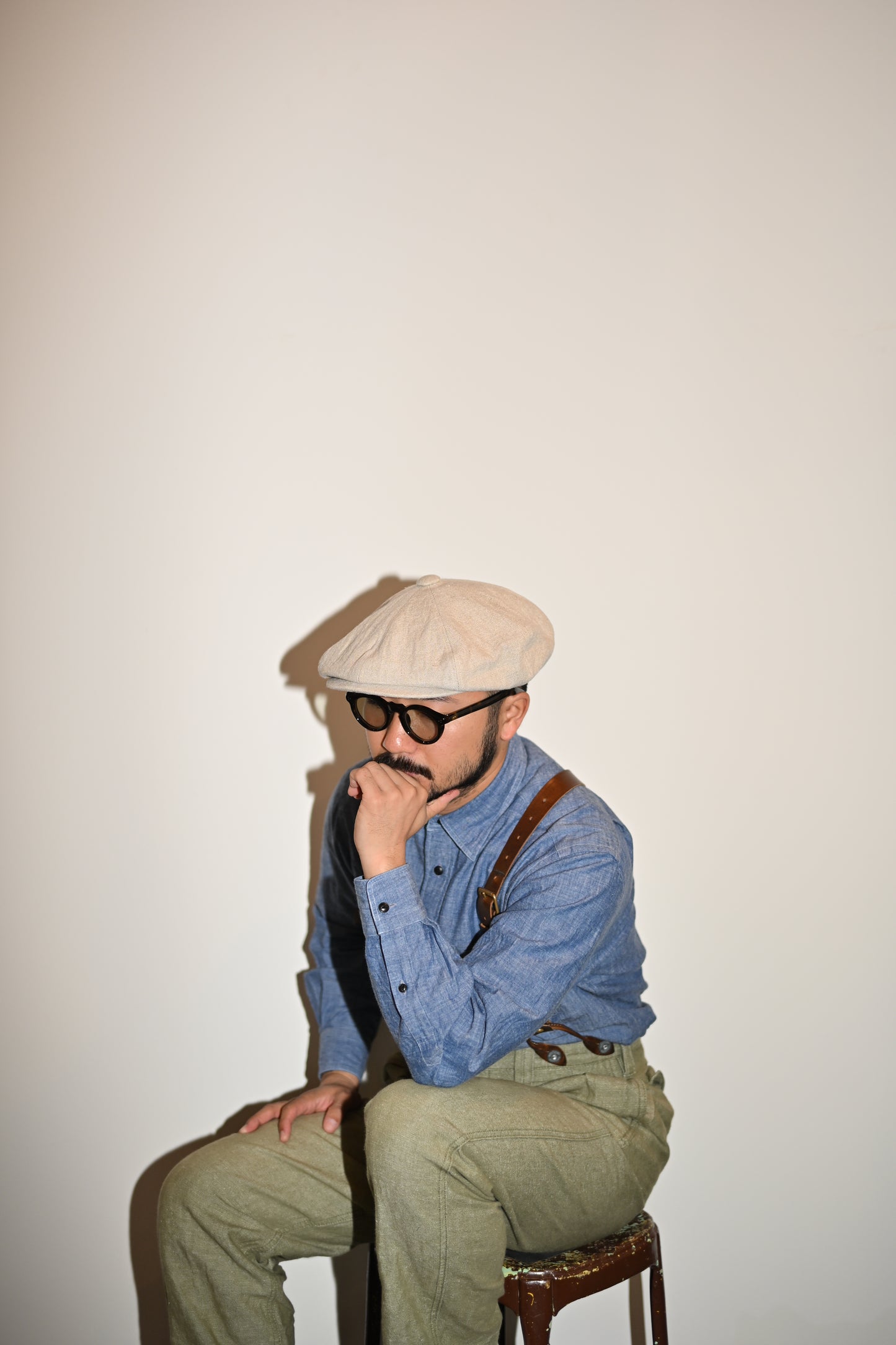 Worker linen casquette