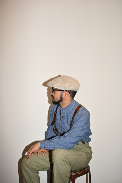 Worker linen casquette