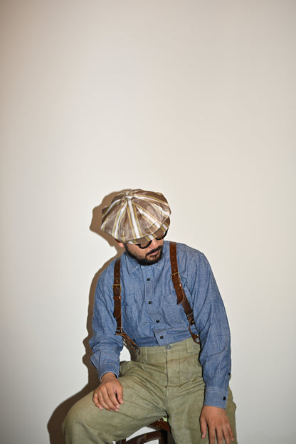 Worker linen casquette