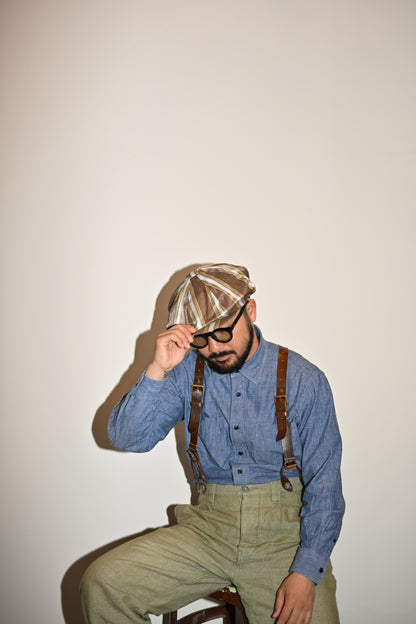 Worker linen casquette