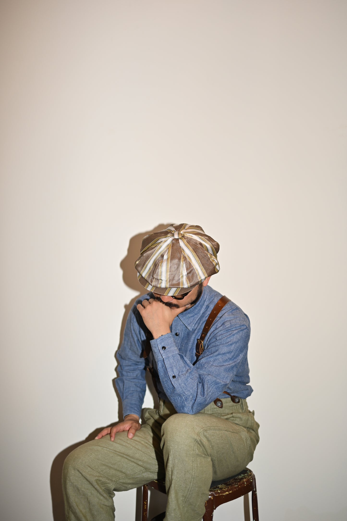 Worker linen casquette