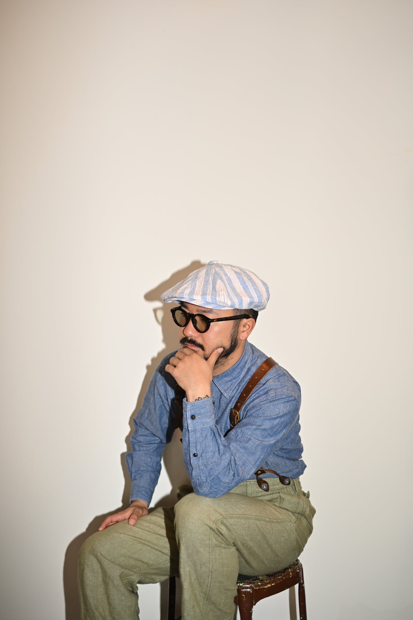 Worker linen casquette