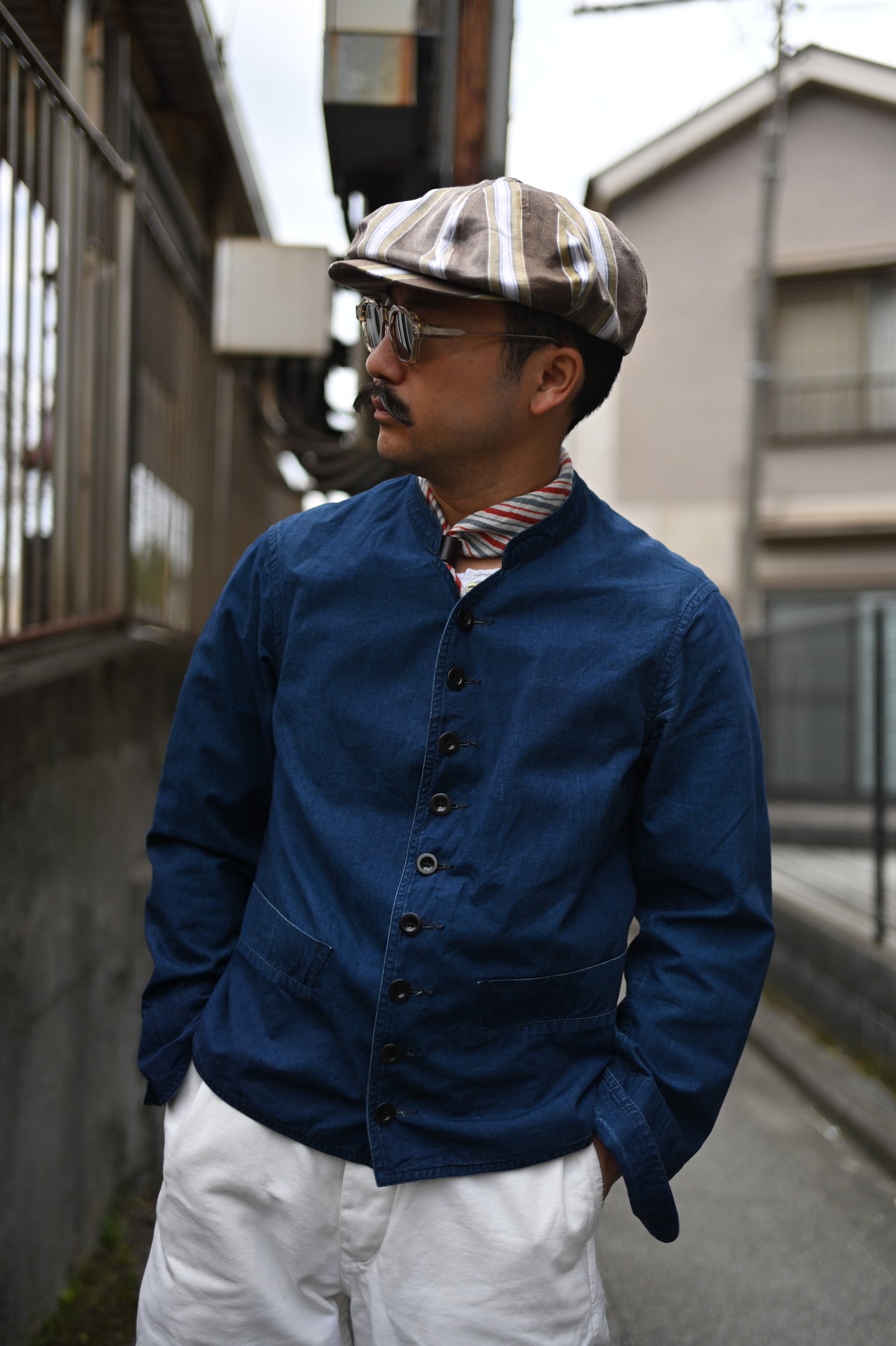 Worker linen casquette
